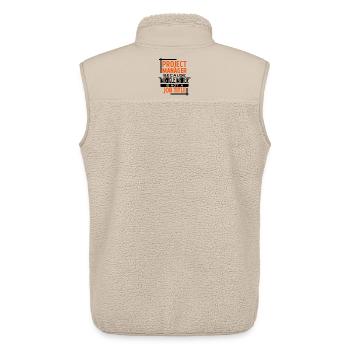 Job Manager Statement Project Manager Success - Unisex Sherpa Gilet by Stanley/Stella - beige - Back - AI Model Male 178 light (178cm)
