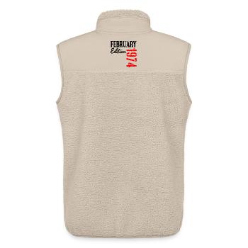 53 years old - Birthday February 1974 - Unisex Sherpa Gilet by Stanley/Stella - beige - Back - AI Model Male 178 light (178cm)