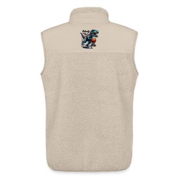 Basketball T-Rex Gift - Unisex Sherpa Gilet by Stanley/Stella - beige - Back - AI Model Male 178 light (178cm)