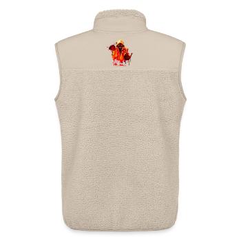 horror bloody ghost - Unisex Sherpa Gilet by Stanley/Stella - beige - Back - AI Model Male 178 light (178cm)