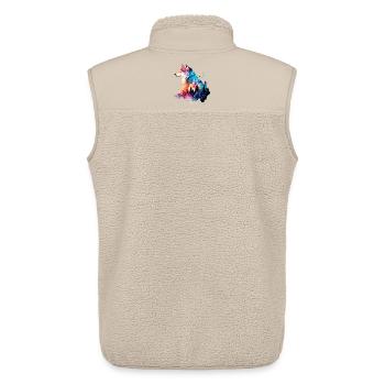 Wolf - Unisex Sherpaweste von Stanley/Stella - Beige - Hinten - AI Model Male 178 light (178cm)