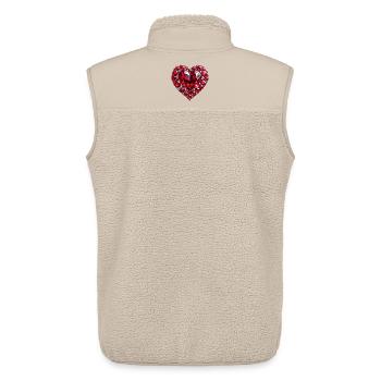 Kristall Liebe Rubin - Unisex Sherpaweste von Stanley/Stella - Beige - Hinten - AI Model Male 178 light (178cm)