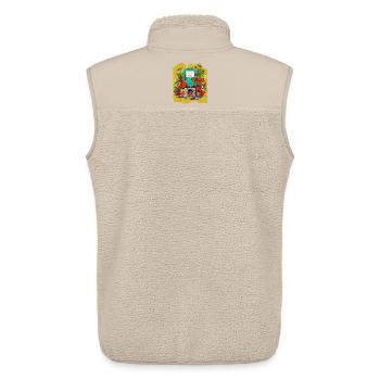 Travel More - Unisex Sherpa Gilet by Stanley/Stella - beige - Back - AI Model Male 178 light (178cm)
