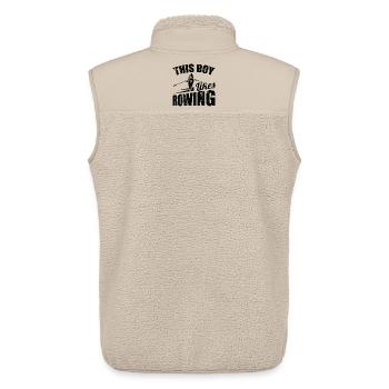 Rowing Child - Unisex Sherpa Gilet by Stanley/Stella - beige - Back - AI Model Male 178 light (178cm)