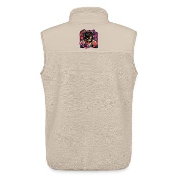 Comédie musicale Pop Art - Veste sans manches sherpa unisexe Stanley/Stella - beige - Dos - AI Model Male 178 light (178cm)