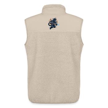Fire Brigade Panther Jaguar Gift - Unisex Sherpa Gilet by Stanley/Stella - beige - Back - AI Model Male 178 light (178cm)