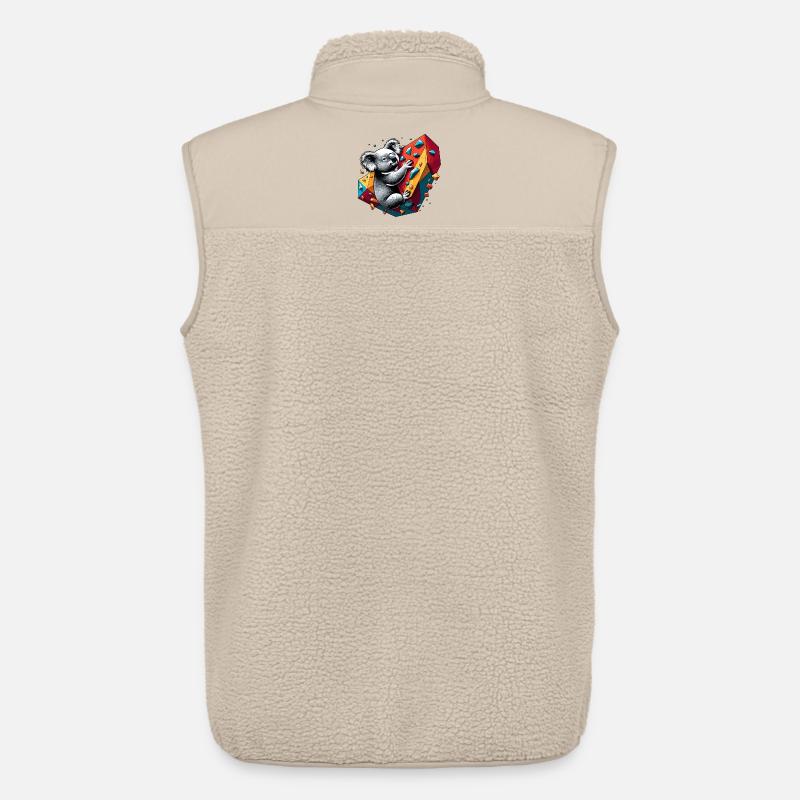 Bouldern Koala Geschenk - Unisex Sherpaweste von Stanley/Stella - Beige