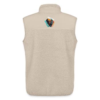 Bouldering Gecko Rope? Gift - Unisex Sherpa Gilet by Stanley/Stella - beige - Back - AI Model Male 178 light (178cm)