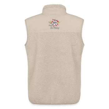 50th Birthday , 50 Years Happy Birthday Star (25) - Unisex Sherpa Gilet by Stanley/Stella - beige - Back - AI Model Male 178 light (178cm)