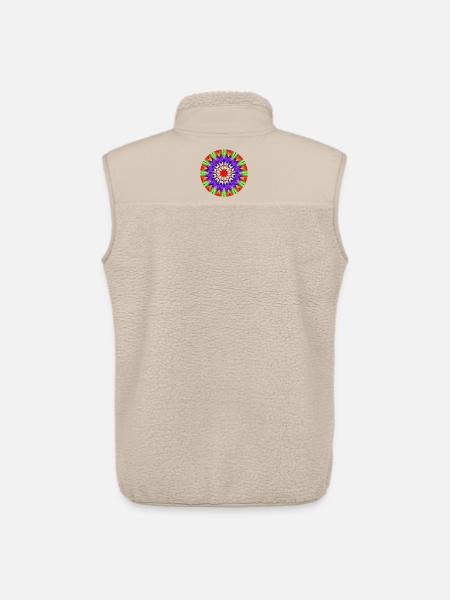 Kaleidoskop Mandala Farbrausch - Unisex Sherpaweste von Stanley/Stella - Beige