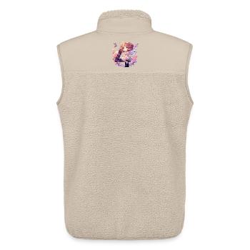 4 Jahre Fee Elfe Geburtstag Geschenk - Unisex Sherpaweste von Stanley/Stella - Beige - Hinten - AI Model Male 178 light (178cm)