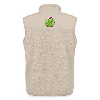 Crôa d'amour! - Unisex Sherpaweste von Stanley/Stella - Beige - Hinten - AI Model Male 178 light (178cm)