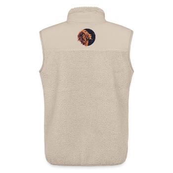 Lion with starry sky - Unisex Sherpa Gilet by Stanley/Stella - beige - Back - AI Model Male 178 light (178cm)