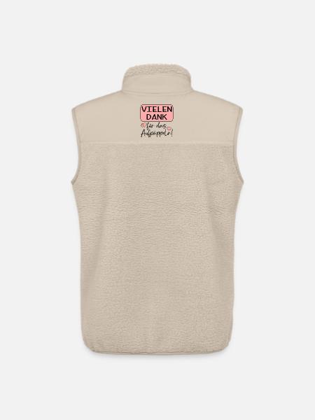 GUTE BESSERUNG - AUFPÄPPELN - Unisex Sherpaweste von Stanley/Stella - Beige