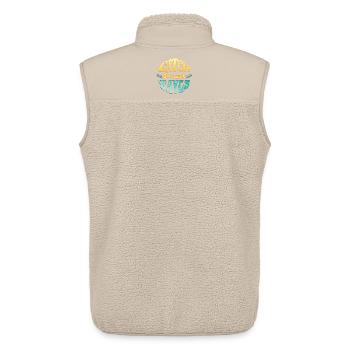 Surfing and CatchTheWaves - Unisex Sherpa Gilet by Stanley/Stella - beige - Back - AI Model Male 178 light (178cm)