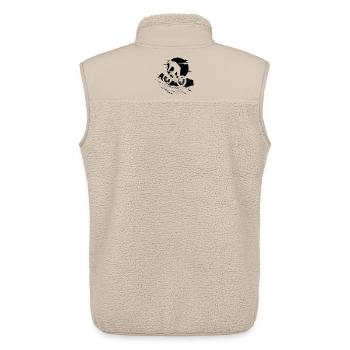 Illustration de cycliste - Veste sans manches sherpa unisexe Stanley/Stella - beige - Dos - AI Model Male 178 light (178cm)