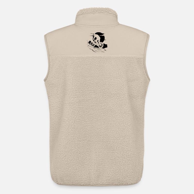 Radfahrer Illustration - Unisex Sherpaweste von Stanley/Stella - Beige