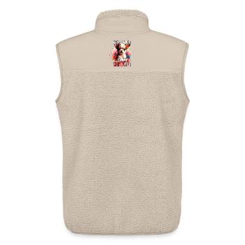 Chihuahua Welpe süß Leben Hund Geschenk - Unisex Sherpaweste von Stanley/Stella - Beige - Hinten - AI Model Male 178 light (178cm)