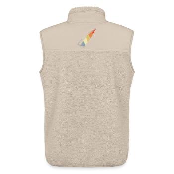 Batte de cricket style vintage - Veste sans manches sherpa unisexe Stanley/Stella - beige - Dos - AI Model Male 178 light (178cm)