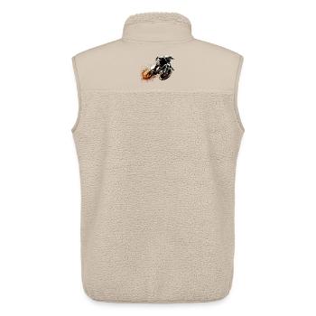 VTT VTT VTT Cadeau de VTT - Veste sans manches sherpa unisexe Stanley/Stella - beige - Dos - AI Model Male 178 light (178cm)