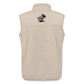 BMX Bike Bike Trick cadeau - Veste sans manches sherpa unisexe Stanley/Stella - beige - Dos - AI Model Male 178 light (178cm)