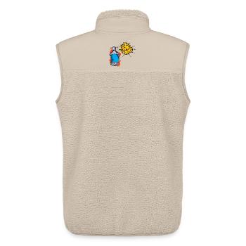 Zeichnen Illustration Graffiti Spraydose Sprayer - Unisex Sherpaweste von Stanley/Stella - Beige - Hinten - AI Model Male 178 light (178cm)