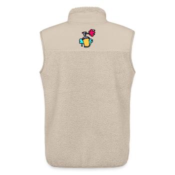 Kunst Graffiti Sprayer Spraydose Street Art - Unisex Sherpaweste von Stanley/Stella - Beige - Hinten - AI Model Male 178 light (178cm)