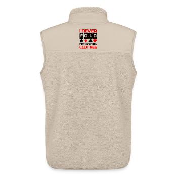 Casino Poker Professional Players Win Statement - Unisex Sherpa Gilet by Stanley/Stella - beige - Back - AI Model Male 178 light (178cm)