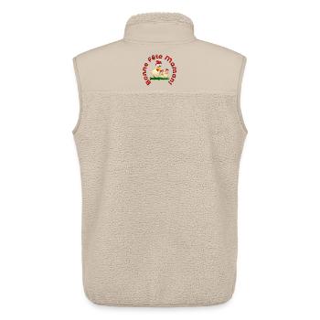 Bonne Fête des Mères Poules - Veste sans manches sherpa unisexe Stanley/Stella - beige - Dos - AI Model Male 178 light (178cm)