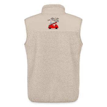 ALLES LIEBE ZUM MUTTERTAG - FEUERWEHR - Unisex Sherpaweste von Stanley/Stella - Beige - Hinten - AI Model Male 178 light (178cm)