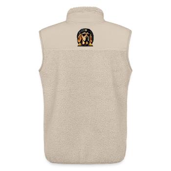 Bloodhound Gangsta Gangster Hund Geschenk - Unisex Sherpaweste von Stanley/Stella - Beige - Hinten - AI Model Male 178 light (178cm)