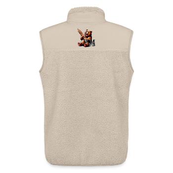 Le shish kebab d’ours sucré est prêt à être grillé - Veste sans manches sherpa unisexe Stanley/Stella - beige - Dos - AI Model Male 178 light (178cm)