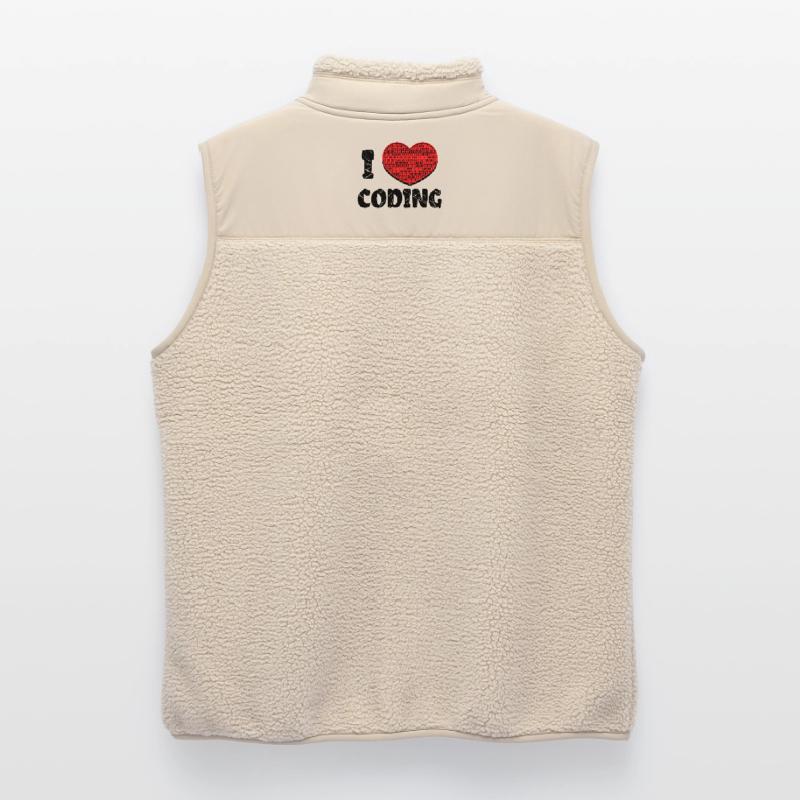 Code Developer Scripting Debug Heart Statement Unisex Sherpa Gilet by Stanley/Stella