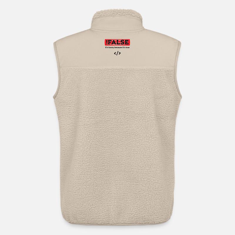 Code Debug Programmeur Développeur Dictons amusants - Veste sans manches sherpa unisexe Stanley/Stella - beige