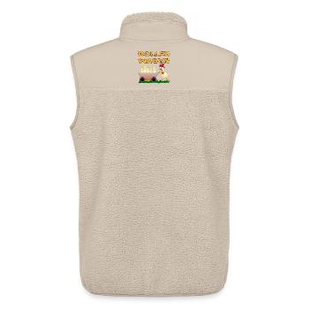 VATERTAG BOLLERWAGEN HÜHNER - Unisex Sherpaweste von Stanley/Stella - Beige - Hinten - AI Model Male 178 light (178cm)