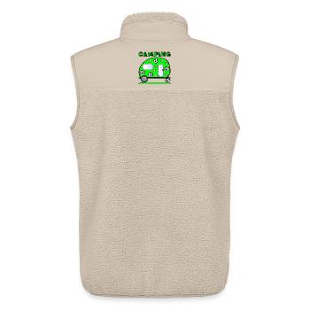 CAMPING SOCCER - Unisex Sherpa Gilet by Stanley/Stella - beige - Back - AI Model Male 178 light (178cm)