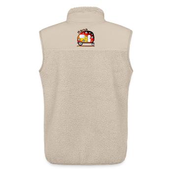 DEUTSCHLAND CAMPING - FUßBALL MAMA - Unisex Sherpaweste von Stanley/Stella - Beige - Hinten - AI Model Male 178 light (178cm)
