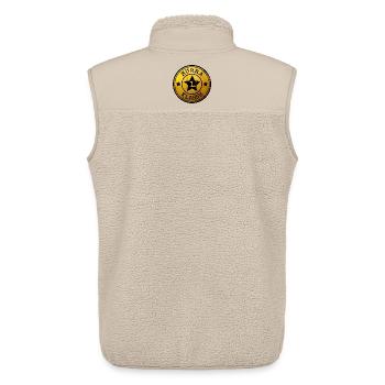 Hurra 1. Klasse - Stern Emblem  gold schwarz - Unisex Sherpaweste von Stanley/Stella - Beige - Hinten - AI Model Male 178 light (178cm)