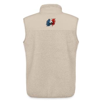 Viva French Football, Flag of France - Unisex Sherpa Gilet by Stanley/Stella - beige - Back - AI Model Male 178 light (178cm)