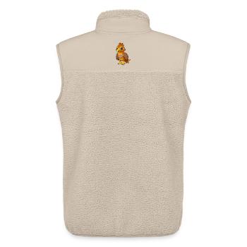 Hawk Cute Mascot Cartoon Character Kawaii - Unisex Sherpa Gilet by Stanley/Stella - beige - Back - AI Model Male 178 light (178cm)