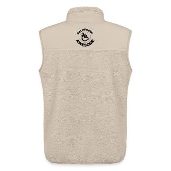 Je suis génial dans mon fauteuil roulant # - Veste sans manches sherpa unisexe Stanley/Stella - beige - Dos - AI Model Male 178 light (178cm)