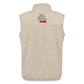 KRISE ERWARTUNG ENTTÄUSCHUNG - Unisex Sherpaweste von Stanley/Stella - Beige - Hinten - AI Model Male 178 light (178cm)