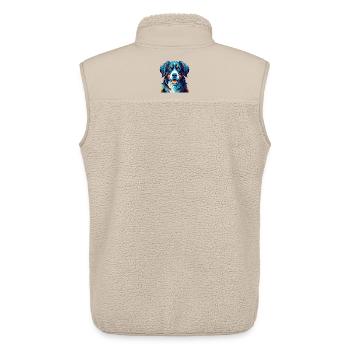 Appenzeller Sennenhund Hunderasse Cartoon Kawaii - Unisex Sherpaweste von Stanley/Stella - Beige - Hinten - AI Model Male 178 light (178cm)
