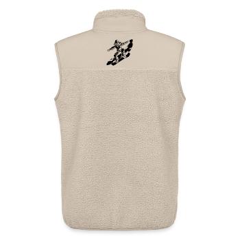 Snowboarder Pixel Art - Unisex Sherpa Gilet by Stanley/Stella - beige - Back - AI Model Male 178 light (178cm)