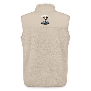 Jack Russell Terrier Suit Next Level Gift - Unisex Sherpa Gilet by Stanley/Stella - beige - Back - AI Model Male 178 light (178cm)