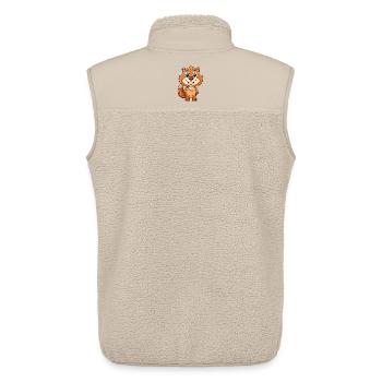 Biber Niedliche Zeichentrickfigur Kawaii Clipart - Unisex Sherpaweste von Stanley/Stella - Beige - Hinten - AI Model Male 178 light (178cm)