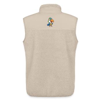 Toucan Cute Cartoon Character Kawaii Clipart - Unisex Sherpa Gilet by Stanley/Stella - beige - Back - AI Model Male 178 light (178cm)