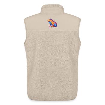 Iguana Colorful Kawaii Cartoon Character Clipart - Unisex Sherpa Gilet by Stanley/Stella - beige - Back - AI Model Male 178 light (178cm)