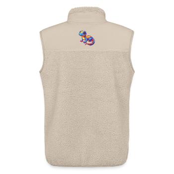 Salamander Colorful Kawaii Cartoon Character - Unisex Sherpa Gilet by Stanley/Stella - beige - Back - AI Model Male 178 light (178cm)