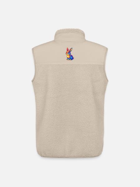 kanin, farverig, kawaii, tegneseriefigur Clipart - Stanley/Stella unisex sherpavest - beige